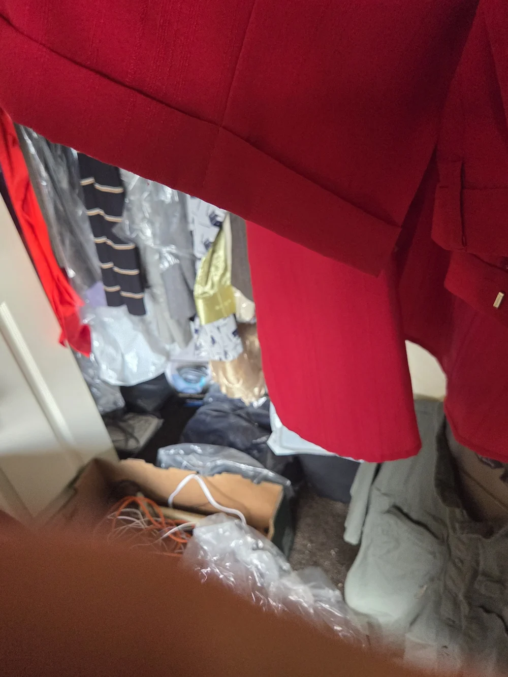 2 Piece Montique Vibrant Red Trousers And Shirt Combo. Size 3XL